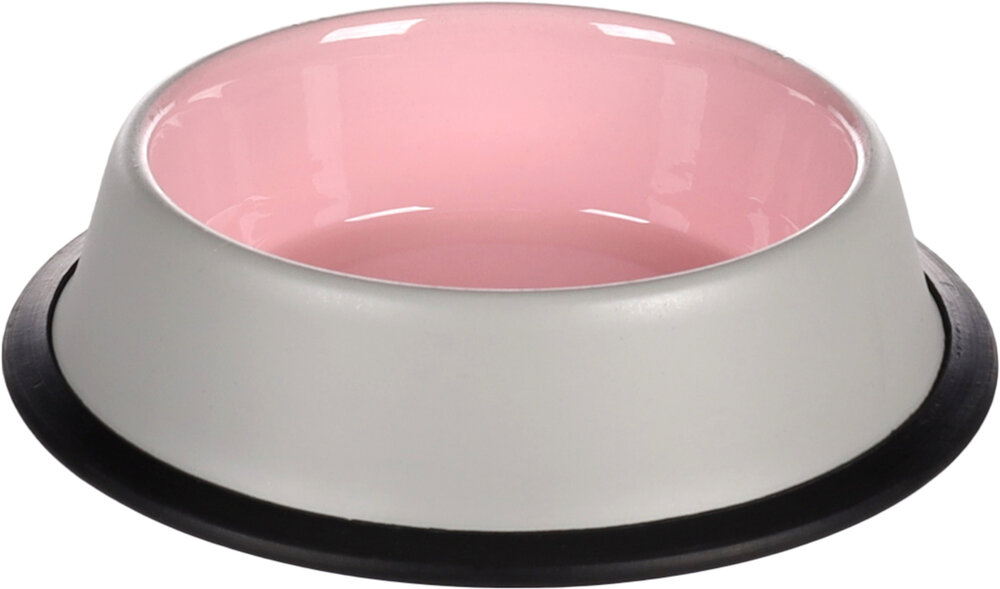 Eet- en drinkpot Nell Rond Lichtgrijs &amp; Roze
