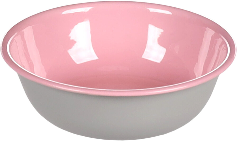 Eet- en drinkpot Nell Rond Lichtgrijs &amp; Roze
