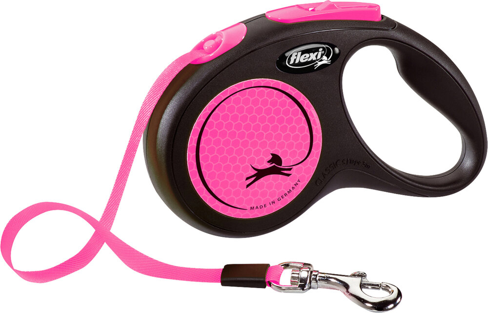 Flexi Rollijn New Neon Band Fluo roze