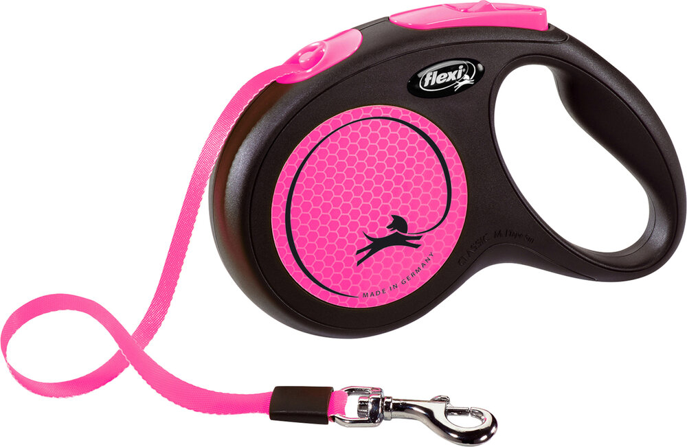 Flexi Rollijn New Neon Band Fluo roze