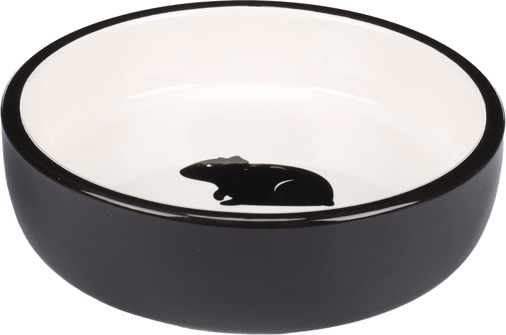 Eet- en drinkpot Cavia Nala Rond Zwart &amp; Wit
