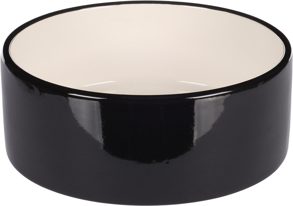 Eet- en drinkpot Rocky Rond Zwart &amp; Wit