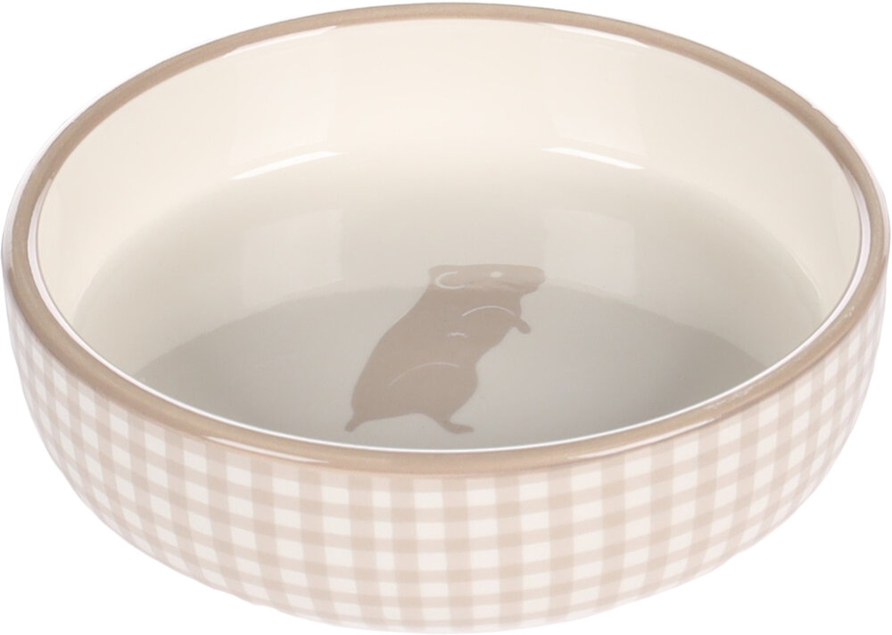 Eet- en drinkpot Cavia Mylo Rond Beige &amp; Wit