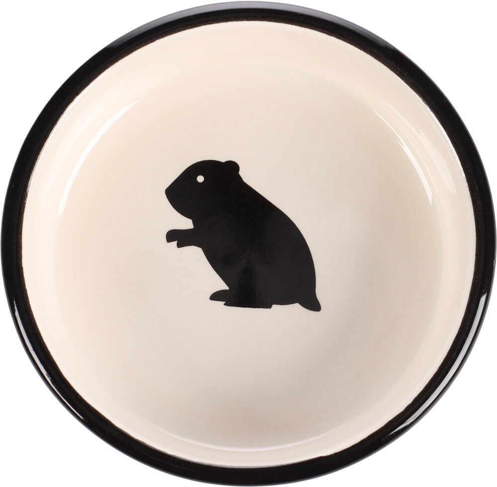 Eet- en drinkpot Hamster Nala Rond Zwart &amp; Wit