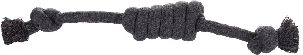 Speelgoed Ringo Touw met 2 knopen Twist Donkergrijs