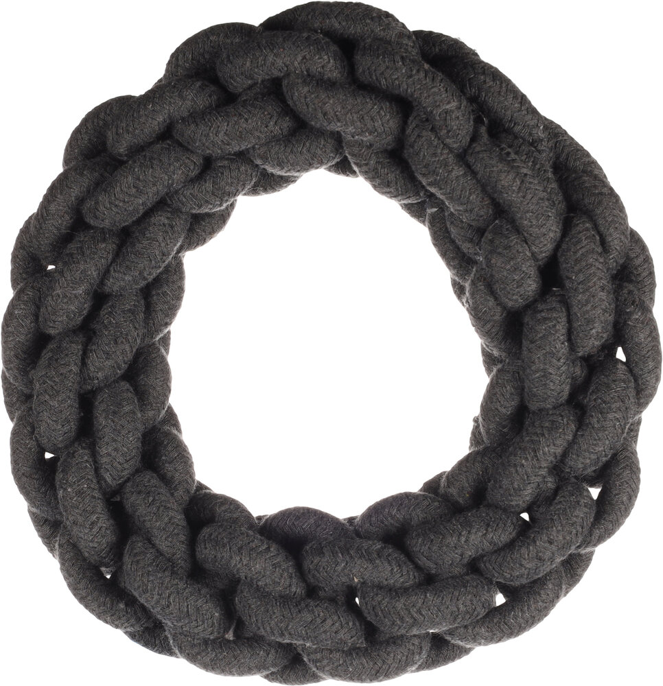 Speelgoed Ringo Ring &amp; Touw Geweven Donkergrijs