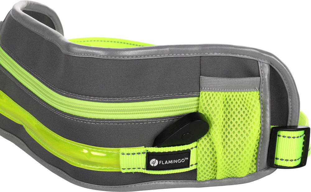 Jogginglijn met heupriem Stoffel Fluo geel