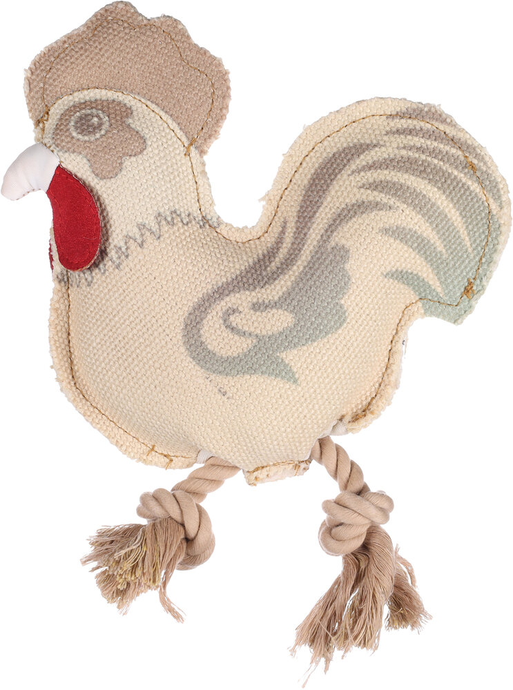 Speelgoed Vacan Haan met touw Beige