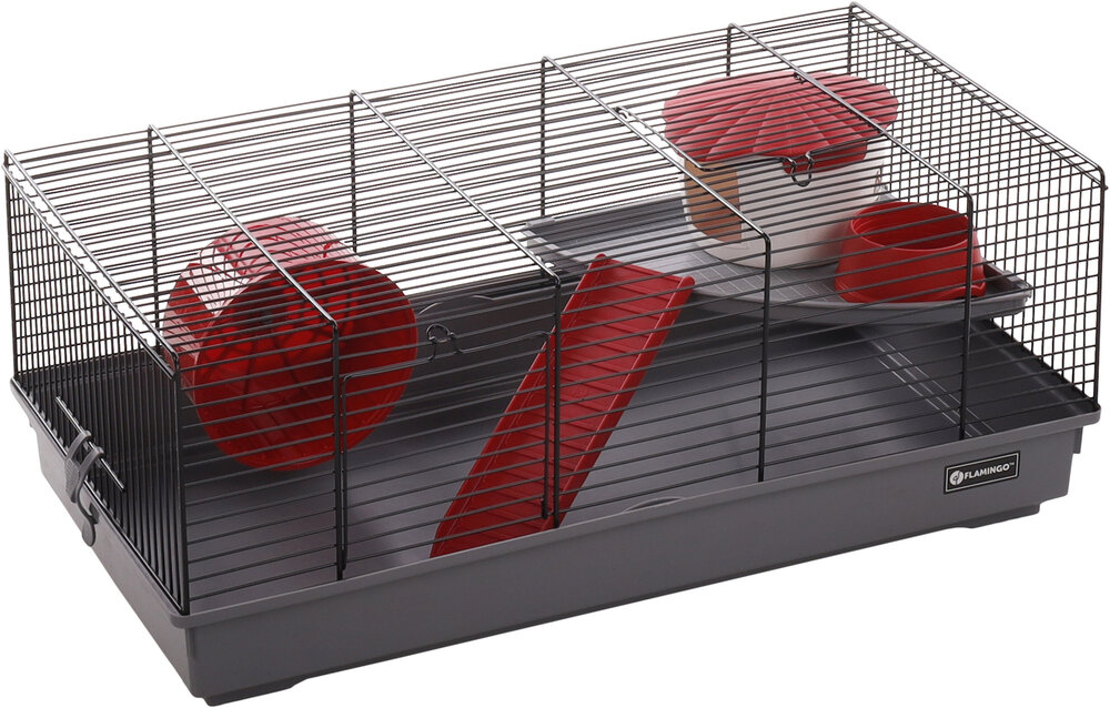 Hamsterkooi Jing Zwart Grijs