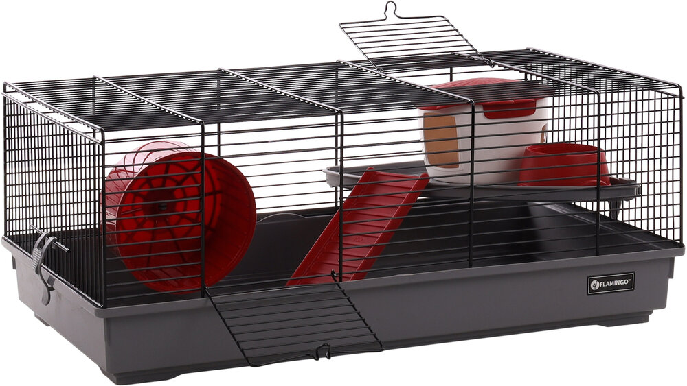 Hamsterkooi Jing Zwart Grijs