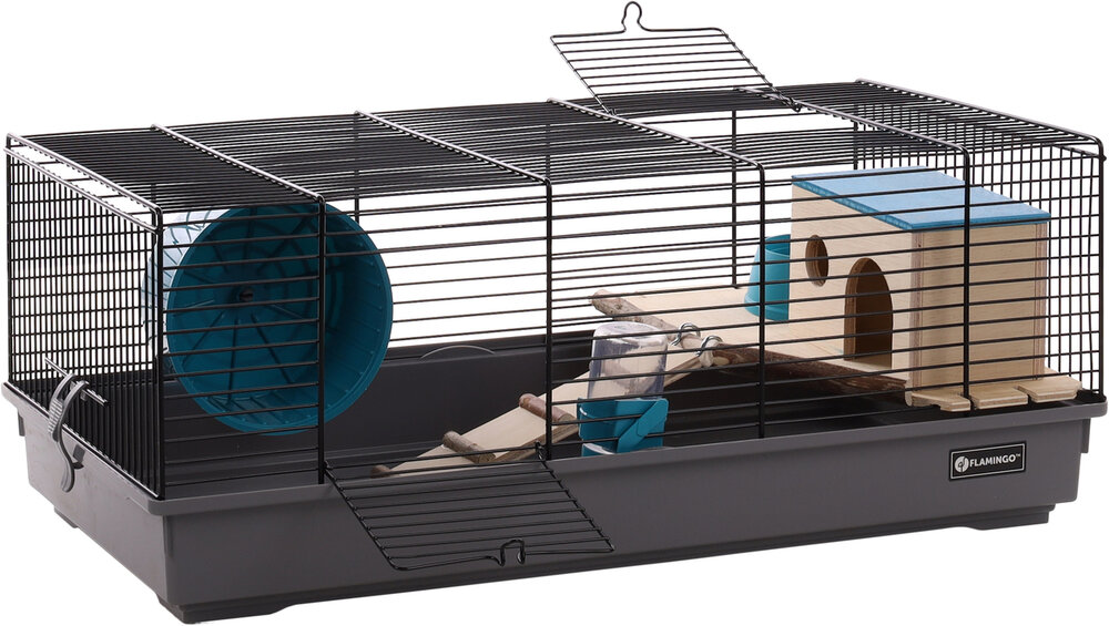 Hamsterkooi Jang Zwart Grijs
