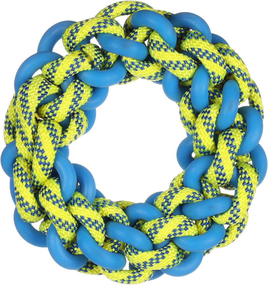 Speelgoed Tofla Ring &amp; Touw Geweven Blauw &amp; Geel