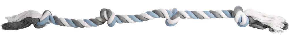 Speelgoed Jim Touw met 4 knopen Blauw