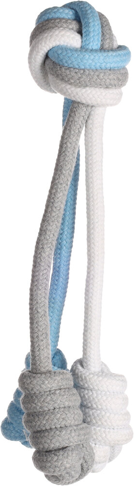 Speelgoed Jim Touw met 3 knotsen Twist Blauw