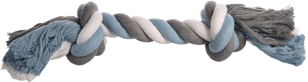 Speelgoed Jim Touw met 2 knopen Blauw