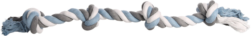 Speelgoed Jim Touw met 4 knopen Blauw