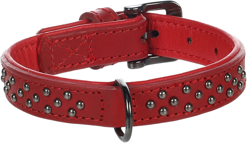 Halsband met sierbeslag Denver Rood