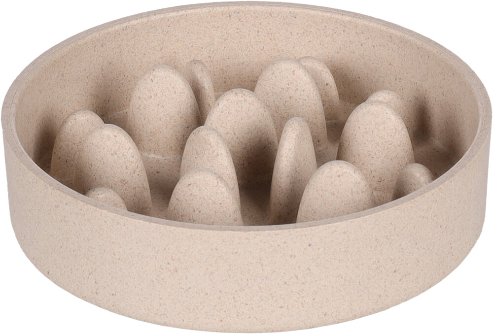 Eetpot Slow feeder Greni Rond Beige