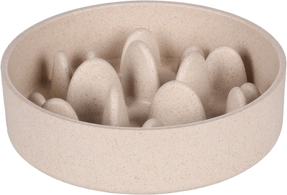 Eetpot Slow feeder Greni Rond Beige