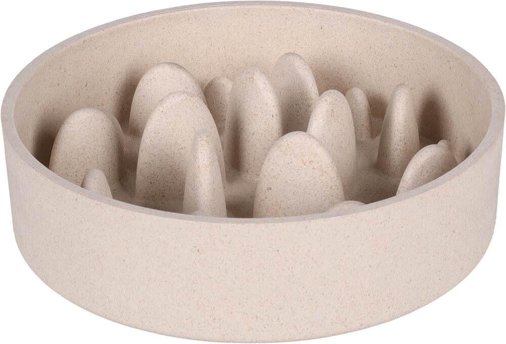 Eetpot Slow feeder Greni Rond Beige