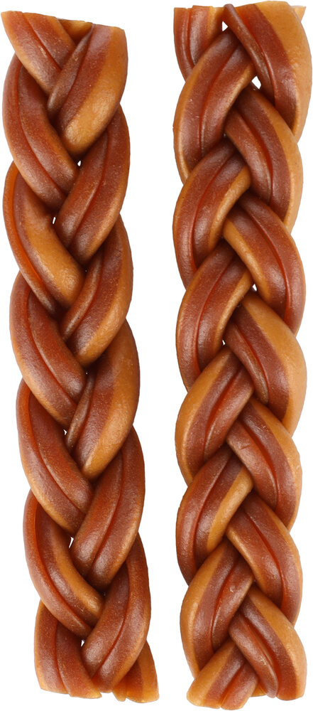 Snack Zero rawhide Gevlochten strip met kip 15cm 60gr / 2 st 120gr