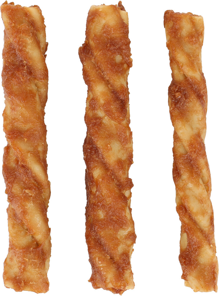 Snack Zero rawhide Staafjes met kip &amp; Pindakaas 12,5cm 40g / 3 st 120g