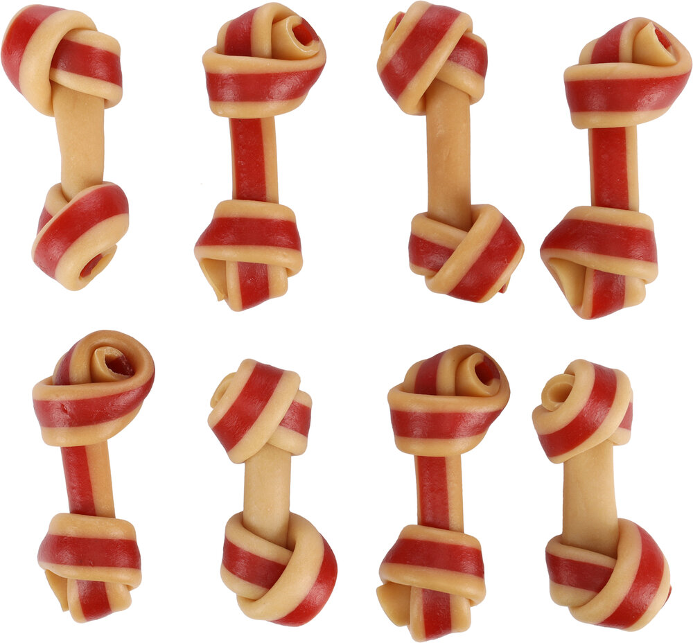 Snack Zero rawhide Geknoopt Been met kip &amp; met varken 6cm 18g / 8 st 144g