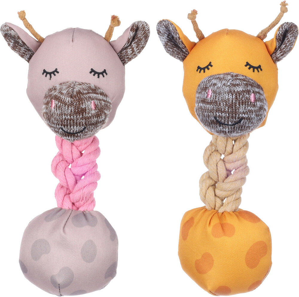 Speelgoed Puppy Britty Giraf met bal met touw Meerdere kleuren