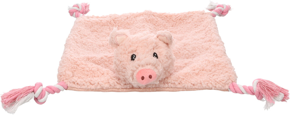 Speelgoed Poppo Varken met touw Roze