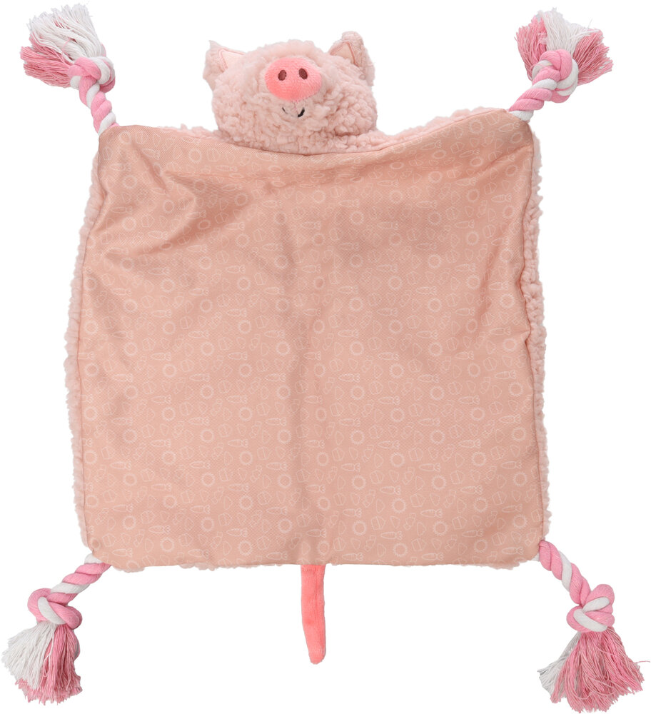 Speelgoed Poppo Varken met touw Roze