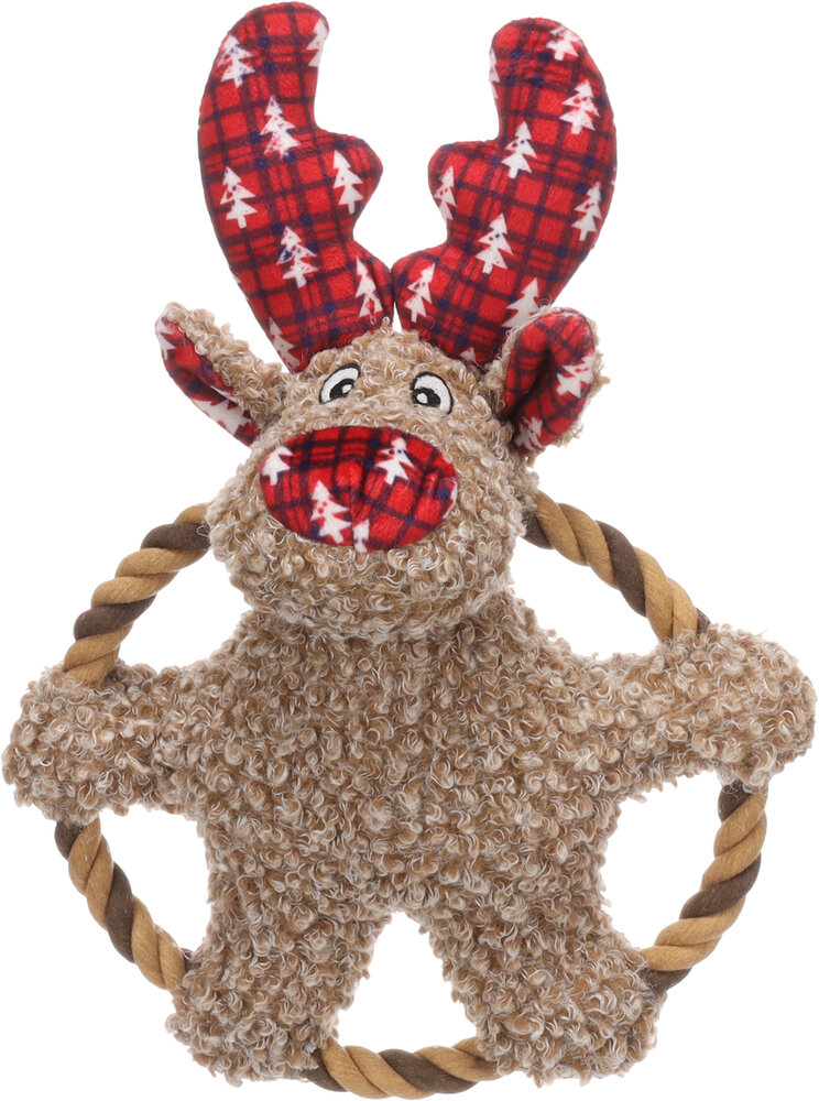 Kerst Speelgoed Krola Rendier &amp; Ring Bruin