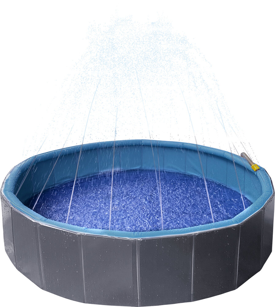Zwembad Sprinkle Rond Blauw &amp; Donkergrijs