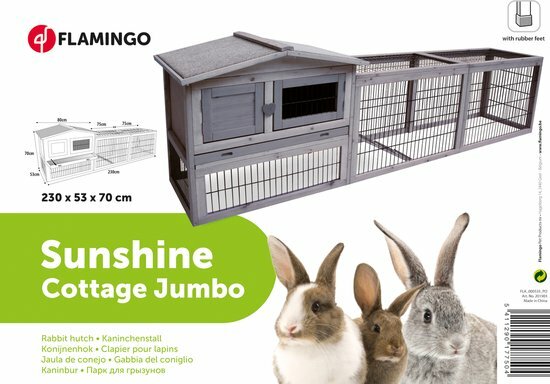 Konijnenhok Jumbo Cottage Grijs