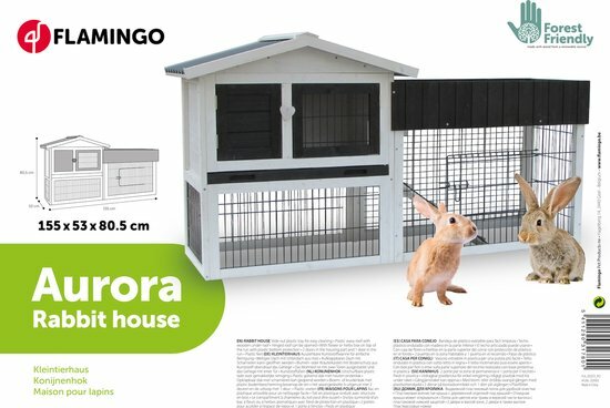 Konijnenhok Aurora Rustic Grijs