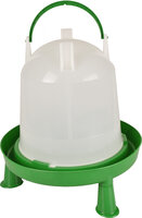 Drinkklok met pootjes Pluimvee Twist Groen &amp; Wit