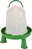 Drinkklok met pootjes Pluimvee Twist Groen &amp; Wit