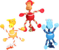 Speelgoed Joy Giraf &amp; Aap &amp; Nijlpaard met bal met touw Meerdere kleuren