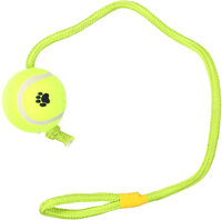 Speelgoed Smash Tennisbal met touw Geel