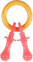 Speelgoed Tutti Ring &amp; Fopspeen Donkergeel &amp; Roze