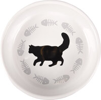 Eet- en drinkpot Cats Rond Wit