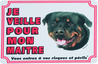 Waakbord FR Rottweiler Wit