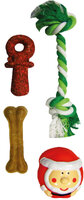 Kerst Speelgoed Fitz Been &amp; Fopspeen &amp; Kerstman &amp; Touw Meerkleurig