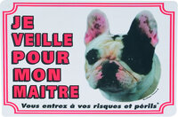 Waakbord FR Franse buldog Wit
