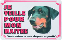 Waakbord FR Dobermann Wit