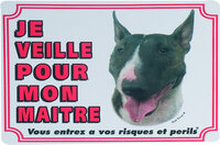 Waakbord FR Bulterrier Wit