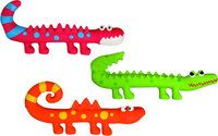 Speelgoed Jurassic Leguaan &amp; Krokodil &amp; Kameleon Meerdere kleuren