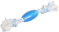 Speelgoed Canine Clean Denta toy Touw met 2 knopen met muntsmaak
