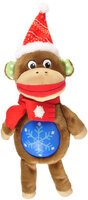 Kerst Speelgoed Gerald Aap Bruin &amp; Blauw &amp; Rood &amp; Wit &amp; Groen