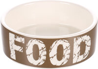 Eet- en drinkpot Kyra Rond Taupe &amp; Wit