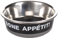 Eet- en drinkpot Bone Appetit Rond Zwart &amp; Grijs &amp; Zilver